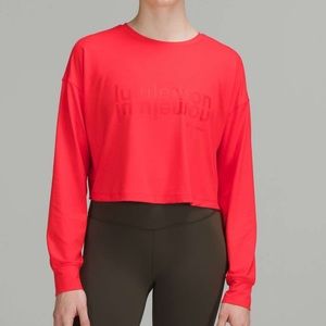 Lululemon Muscle Love Long Sleeve Shirt *Motif - Love Red